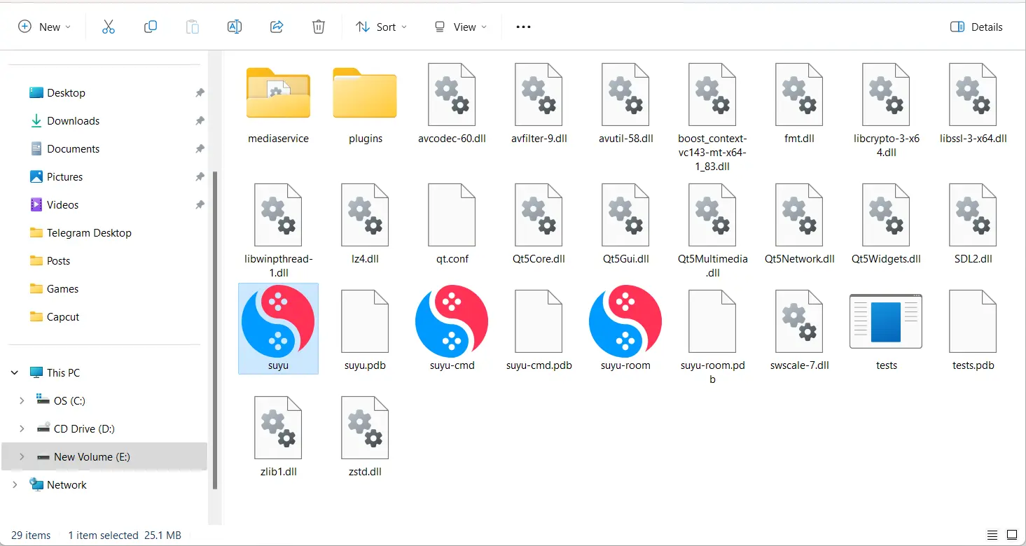 Suyu emulator PC files