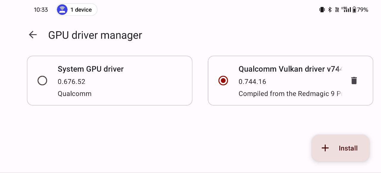 gpu driver installed in suyu app